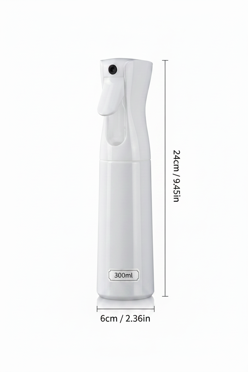 White Spray Bottle with Measurements